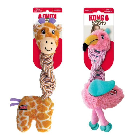 Juguetes para perro KONG Twists Knots con cuerpo de cuerda trenzada