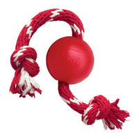 juguete rojo kong con cuerda