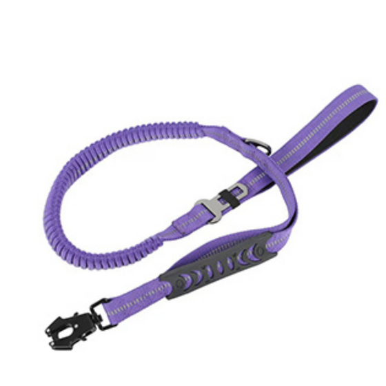 LiamPet Correa de Remolque Elastica Purpura 1.15 m