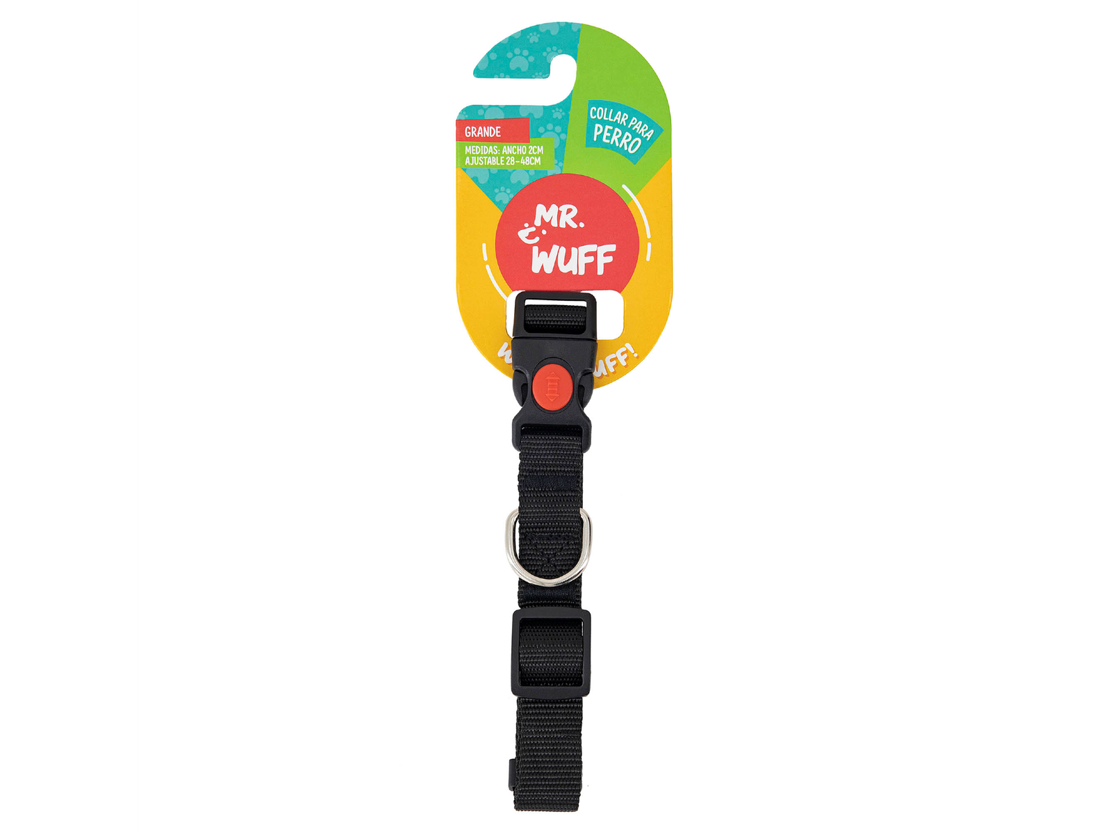 Mr. Wuff Collar Para Perro NEGRO GRANDE
