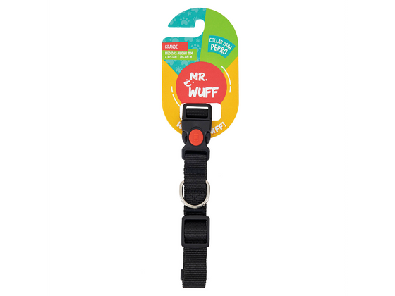 Mr. Wuff Collar Para Perro NEGRO GRANDE