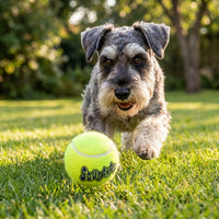 perro jugando con pelota kong mediana