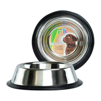 Plato metálico resistente para comida o agua de mascotas