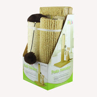 Rascador estable de alfombra y yute para gatos de cualquier raza marca Fancy Pets