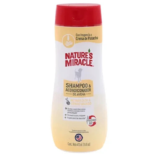 Nature's Miracle Shampoo & Acondicionador Avena y Pistache— 473 ml