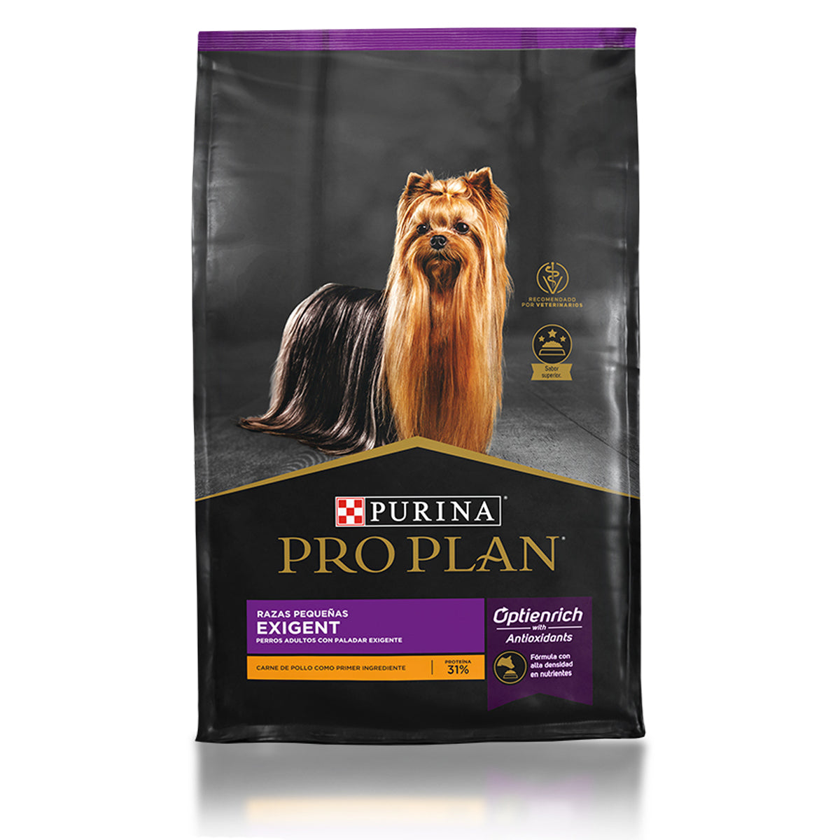 Pro Plan Optienrich Exigent Alimento Seco para Perro Adulto Raza Pequeña Receta Pollo y Arroz, 1 kg