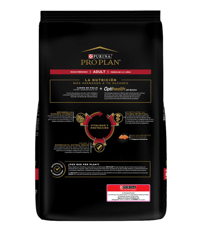 Purina Pro Plan Alimento Seco para Perro - Raza Mediana Adulto, 7.5 Kg