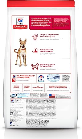 Hill's Science Diet Alimento Seco para Perro Adulto Raza Mediana/ Grande Receta Cordero y Arroz Integral, 15 kg