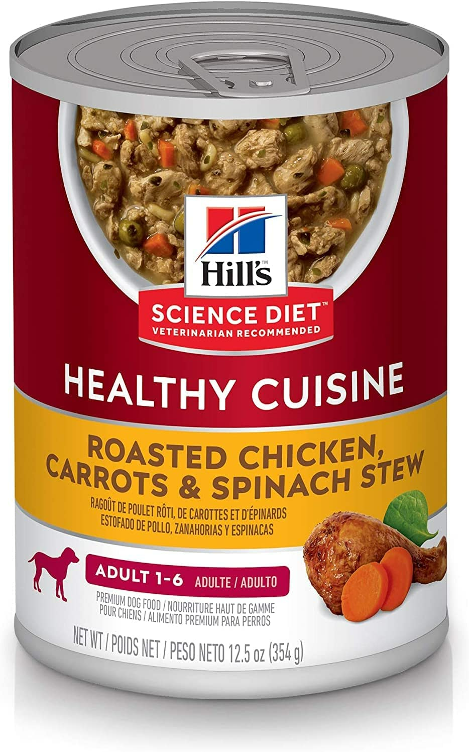 Lata Hill's Science Diet Perro Adulto Healthy Cuisine Roasted Chicken & vegetables 0.78 LB