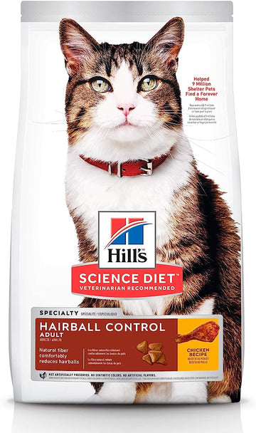 Hill's Science Diet, Alimento para Gato Adulto Hairball Control, Seco (bulto) 1.6kg