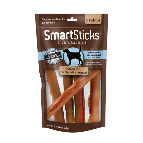 SMARTBONES Sticks Cacahuate 5 Palitos SB0236