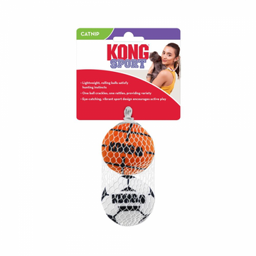 Kong Pelota Deportiva Con Catnip 2 Pzs Cabs4