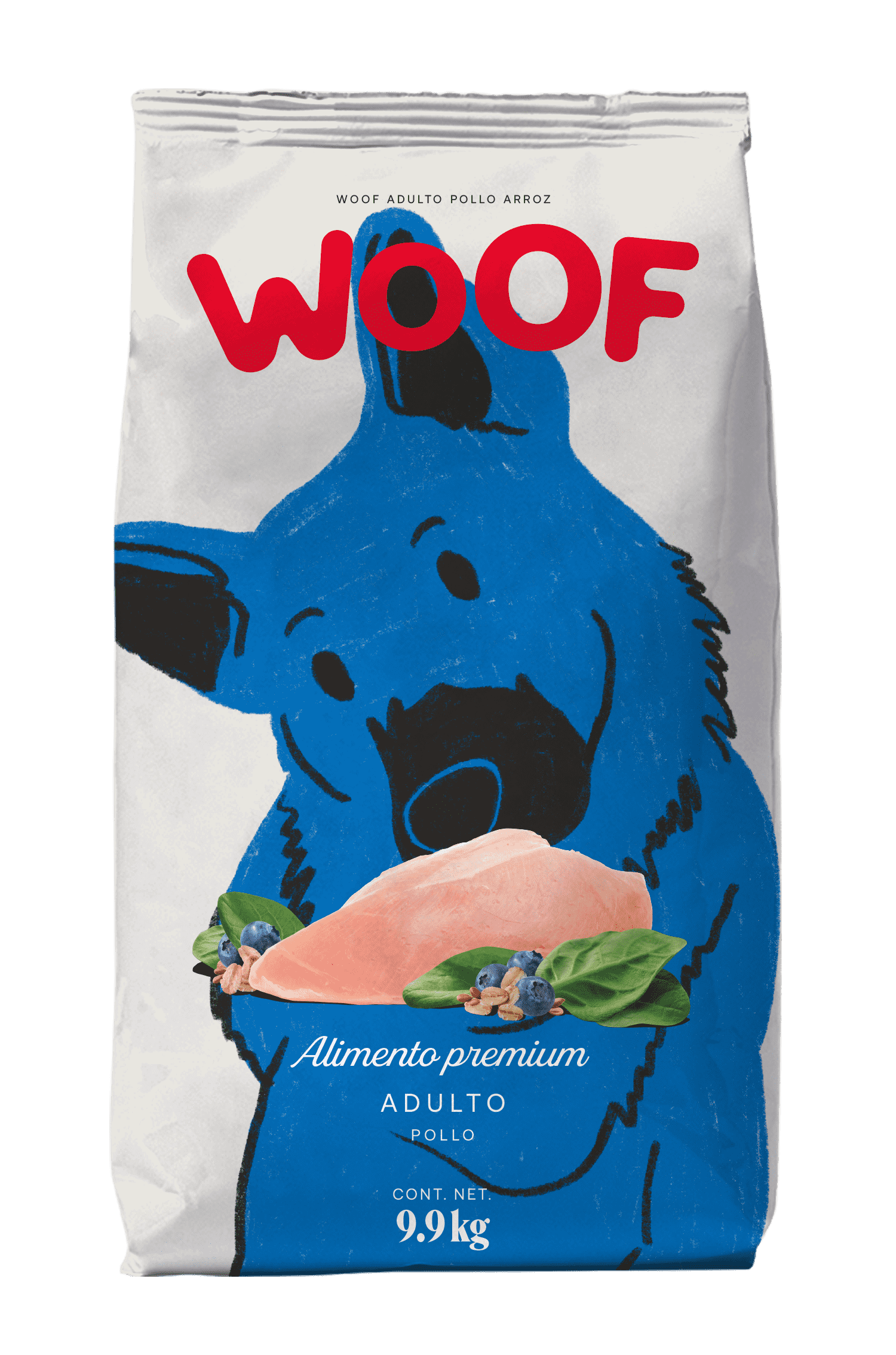 Croquetas para perro adulto woof sabor a cordero 9.9 kg