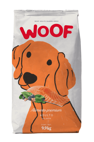 Croquetas para perro adulto woof sabor a salmon 9.9 kg