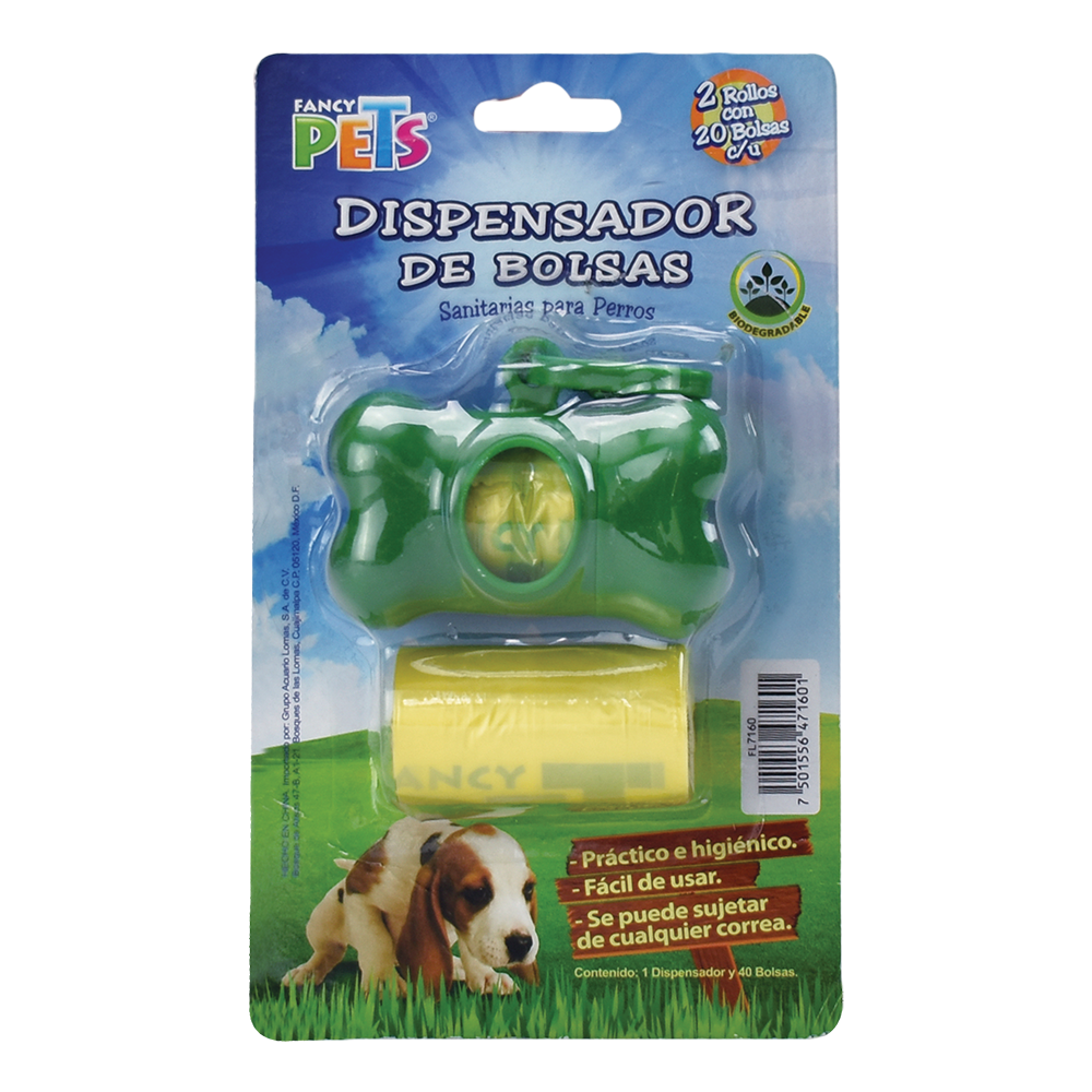 DISPENSADOR C/BOLSAS SANITARIAS - 40 PZ FL7160