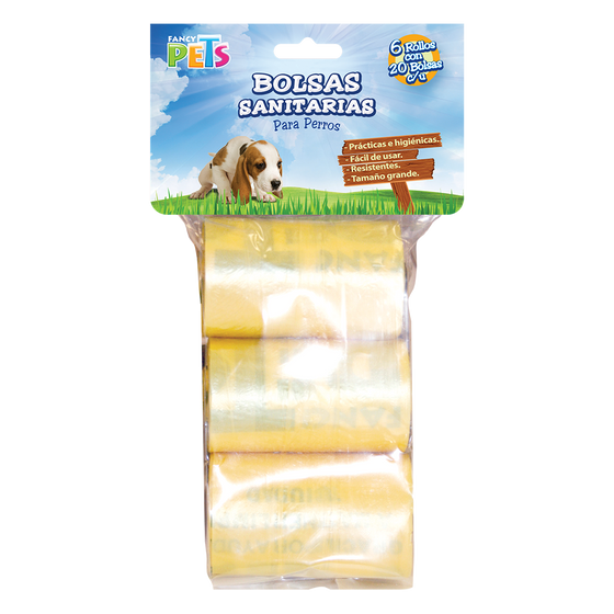 BOLSAS SANITARIAS (3 ROLLOS) FANCY PETS - 60 PZ FL7161