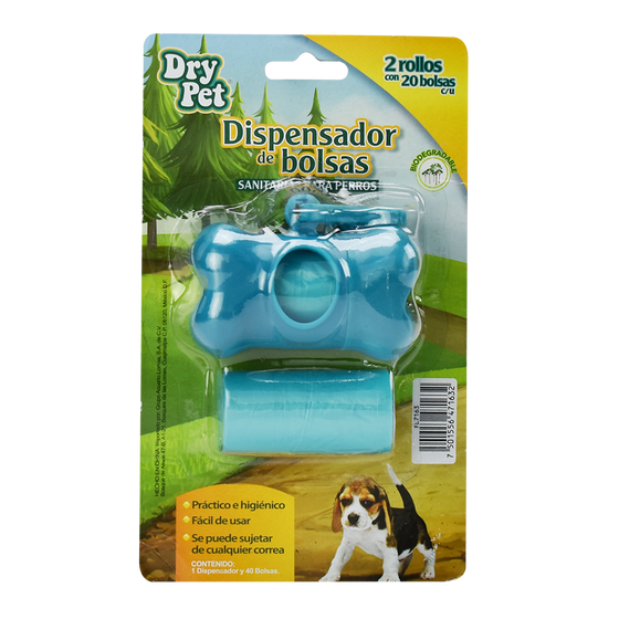 DISPENSADOR C/BOLSAS SANITARIAS DRY PET - 40 PZ FL7163