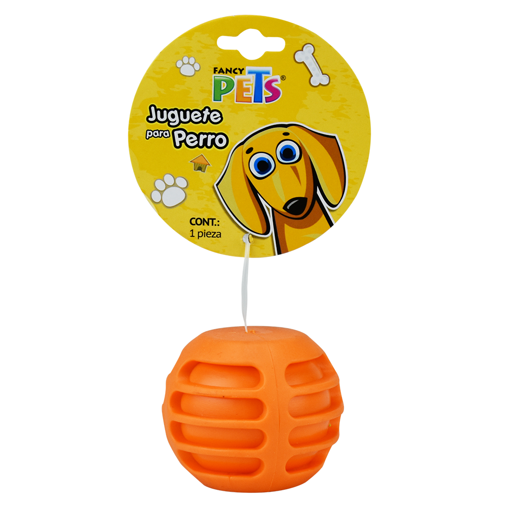 JUGUETE PELOTA ACANALADA DE CAUCHO FL8517