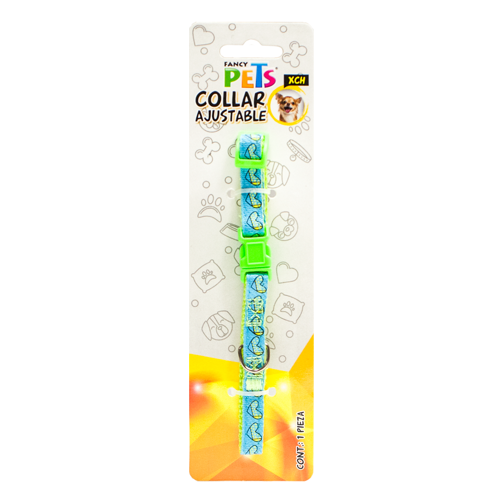 COLLAR XCH DE NYLON C/LISTON BORDADO FL8705