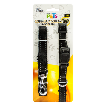 Collar Ch C/Correa C/Bandas Reflejantes Fl8710