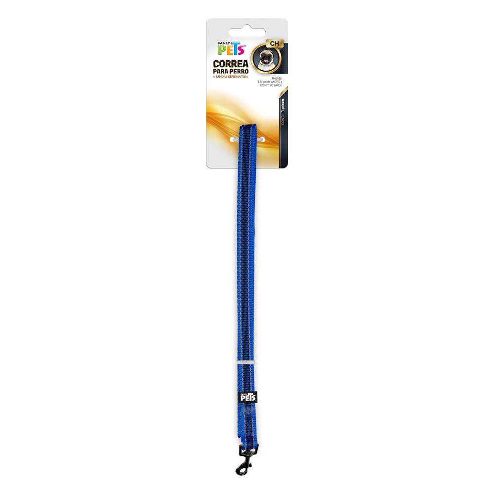 CORREA CH C/ULTRA GRIP Y BANDAS REFLEJANTES AZUL FL8732