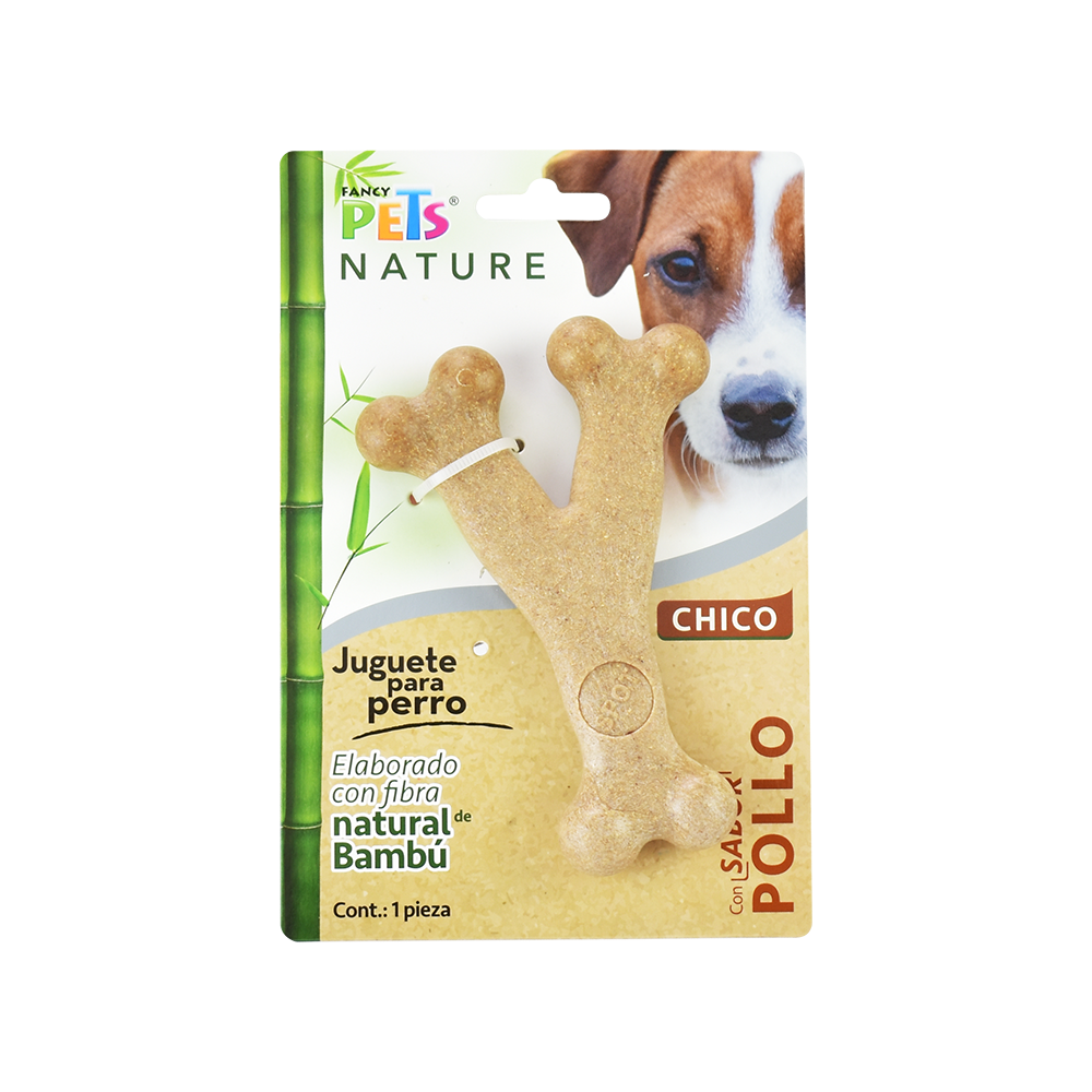 JUGUETE HUESO CH TRIPLE DE BAMBU SABOR POLLO NATURE FL9305