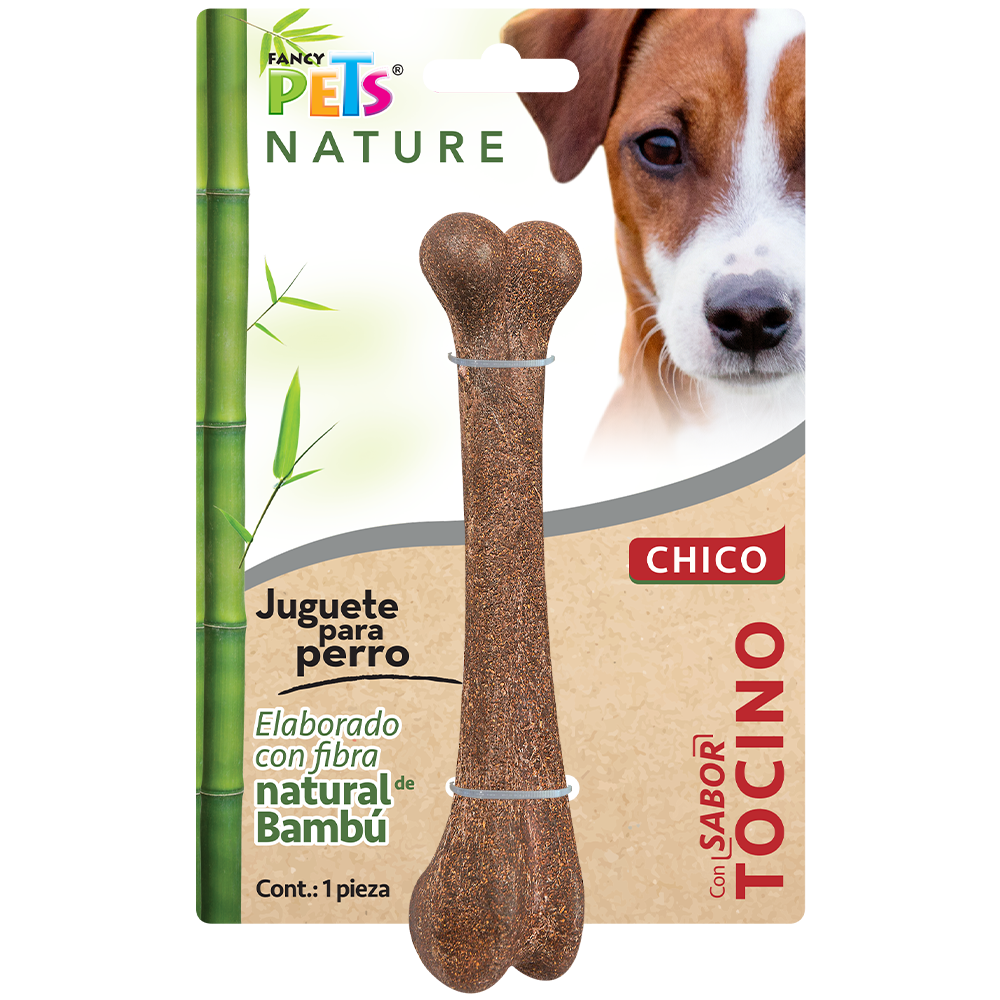 JUGUETE HUESO CH DE BAMBU SABOR TOCINO NATURE FL9310