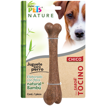 JUGUETE HUESO CH DE BAMBU SABOR TOCINO NATURE FL9310