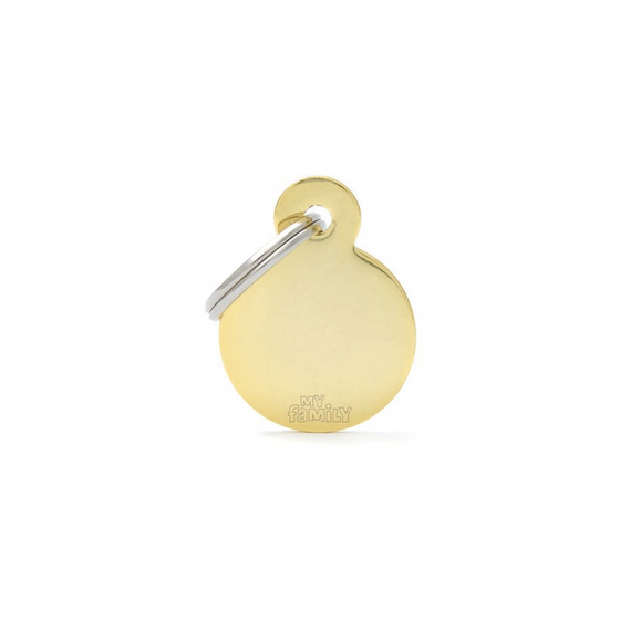 Placas MyFamily - SMALL ROUND GOLD MFB12