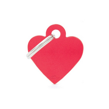 Placas Myfamily - Small Heart Aluminium Red Mfb25