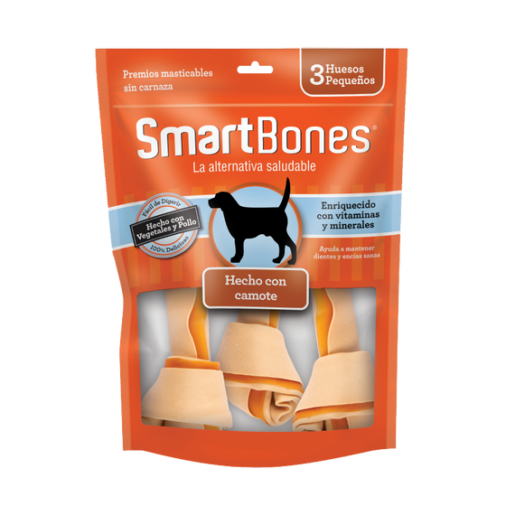 SMARTBONES Huesos Camote CH (3 PZAS) SB0516