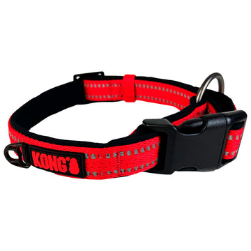 Kong Cc Collar Suave Nylon Rojo M K-S9325