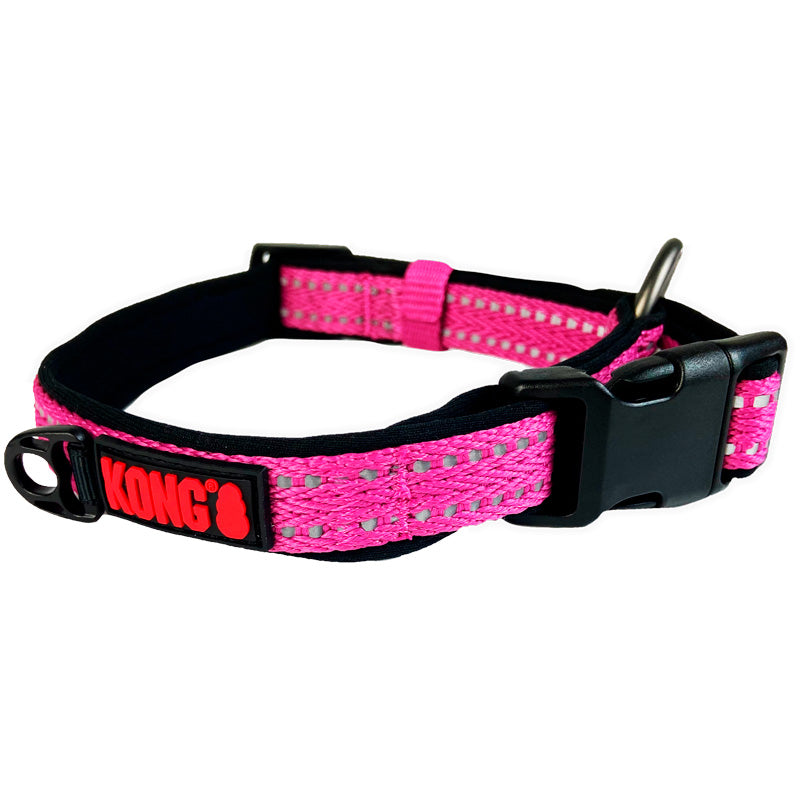 KONG CC Collar Suave Nylon Rosa M K-S9332