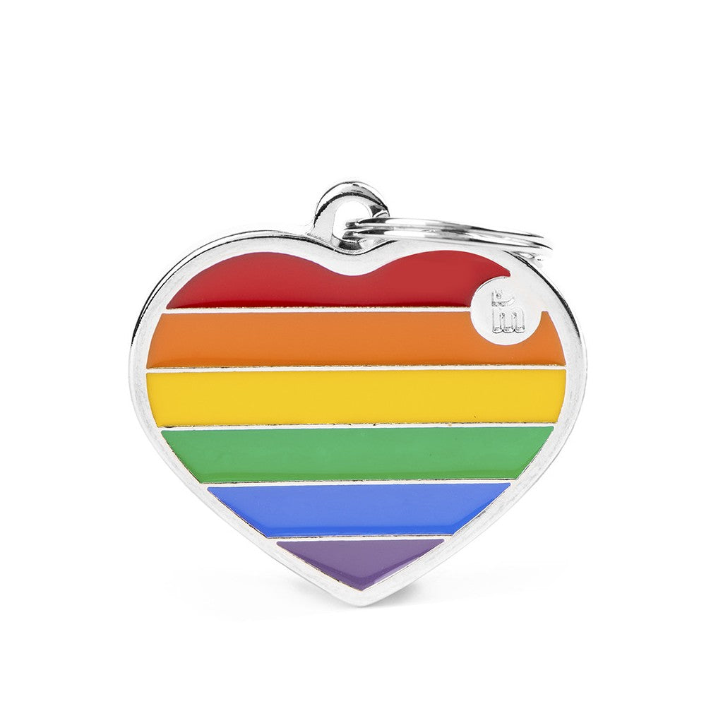 Placa Rainbow Corazon Grande