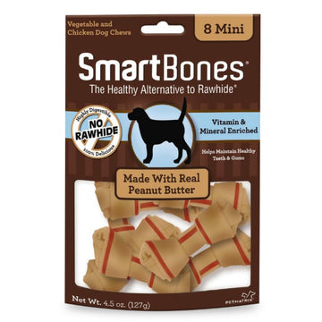 Smartbones Huesos Crema De Cacahuate Mini (8 Pzas) Sb0210