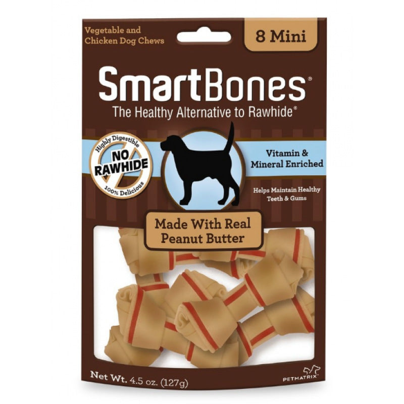 SMARTBONES Huesos Crema De Cacahuate Mini (8 PZAS) SB0210