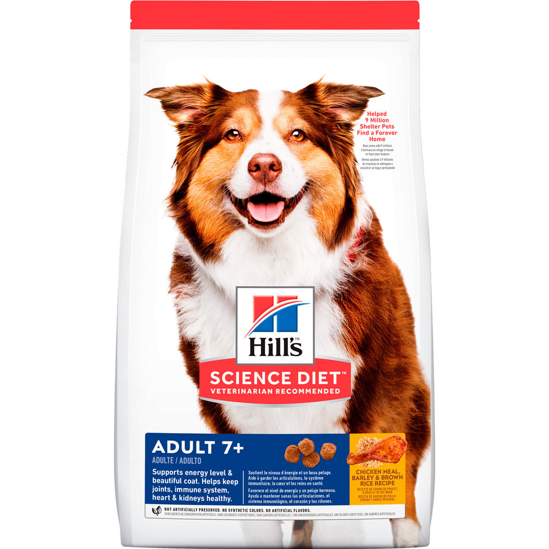 Hill's Science Diet Alimento Seco para Perro Senior Raza Mediana/ Grande Receta Pollo y Cebada, 12 kg